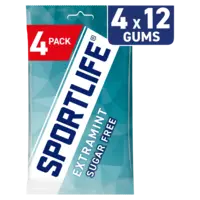 Sportlife Extramint sugar free gums 4-pack