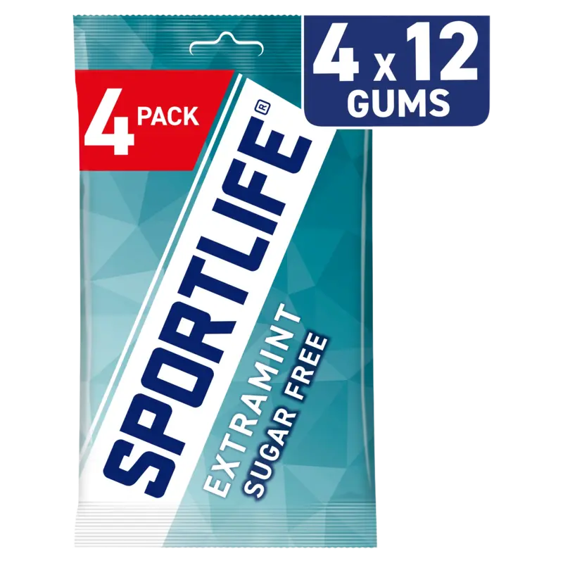 Sportlife Extramint sugar free gums 4-pack