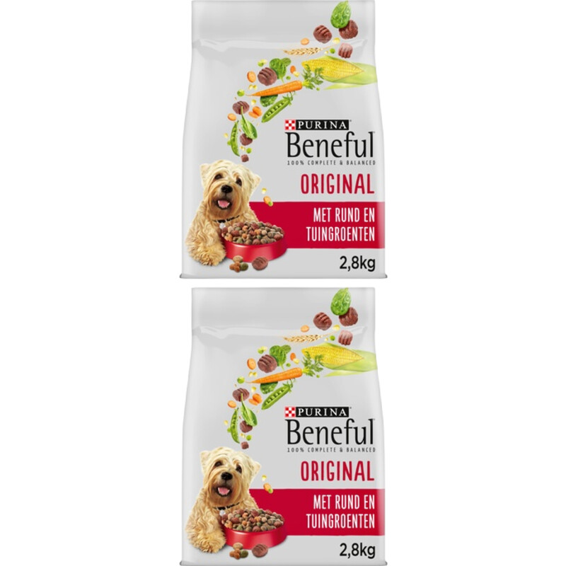 Een afbeelding van Beneful Original adult rund en groenten 2-pack