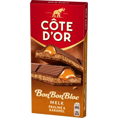 pdp-image-Côte d'Or BonBonBloc chocoladereep praliné karamel