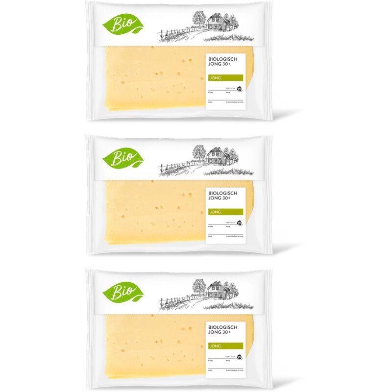 AH Biologisch Jong 30+ plakken 3-pack