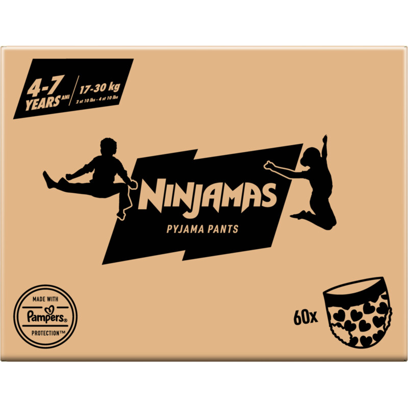 Pampers Ninjamas pyjama pants hearts 4-7 years