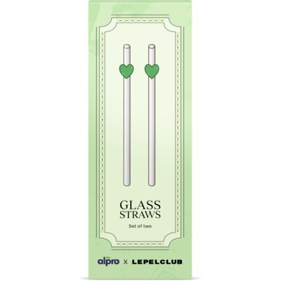 Sample Alpro X Lepelclub glazen rietjes