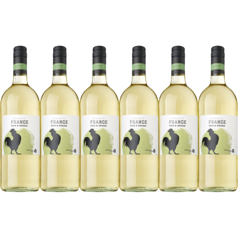 Een afbeelding van AH Fris & droge Franse huiswijn wit 6-pack