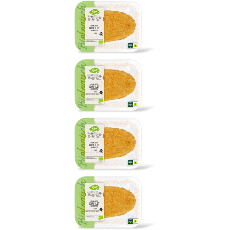 AH Biologisch Krokante kipfiletschnitzel 4-pack