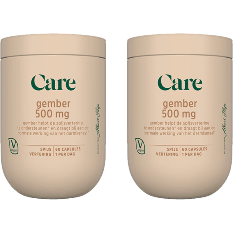 Een afbeelding van Care Gemberpoeder 500mg 2-pack
