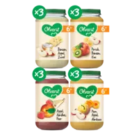 Olvarit 6+ mnd variatiemenu fruit 12-pack