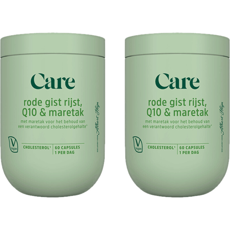 Een afbeelding van Care Rode gist rijst, Q10 & maretak 2-pack