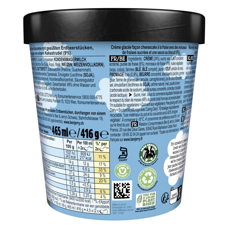 Een afbeelding van Ben & Jerry's Strawberry cheesecake