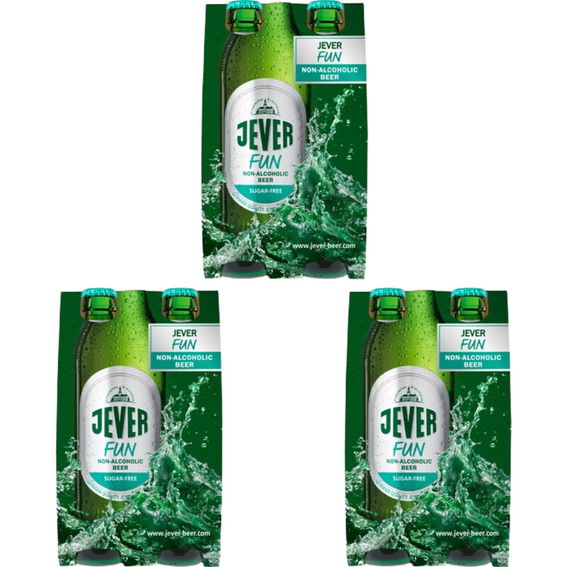 Een afbeelding van Jever Fun 0.3% alcoholvrij bier 3-pack
