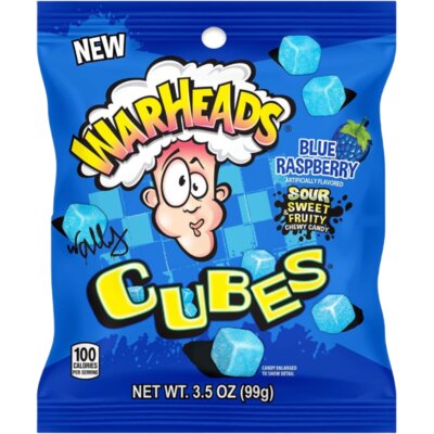 Warheads Cubes blue raspberry
