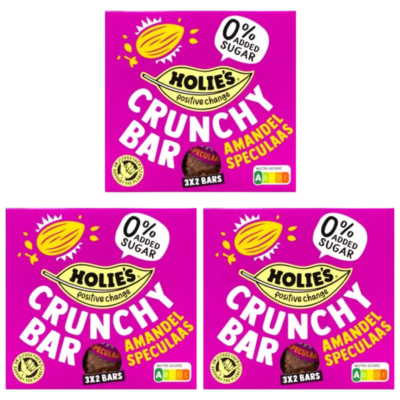 Holie's Crunchy Bar Amandel Speculaas 3-pack