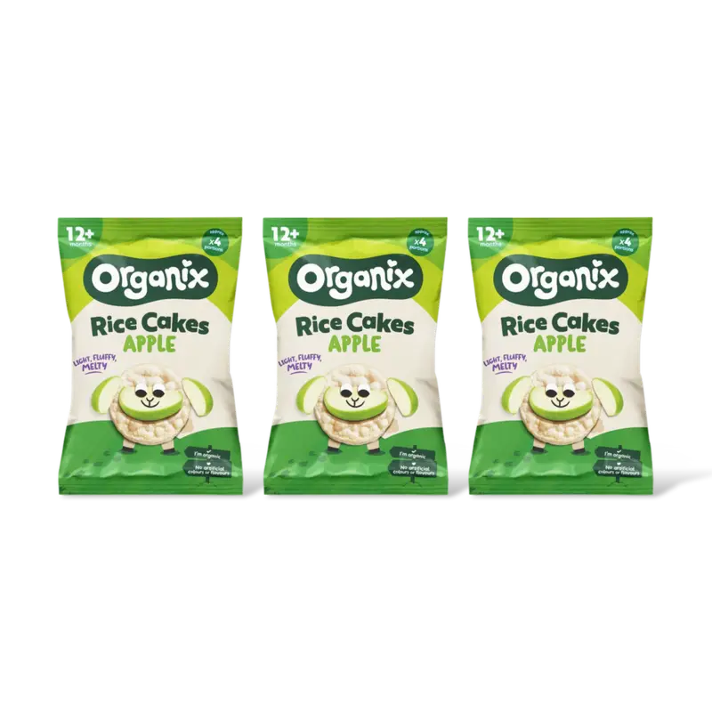 Organix Apple rice cake clouds 12m+ 3-pack