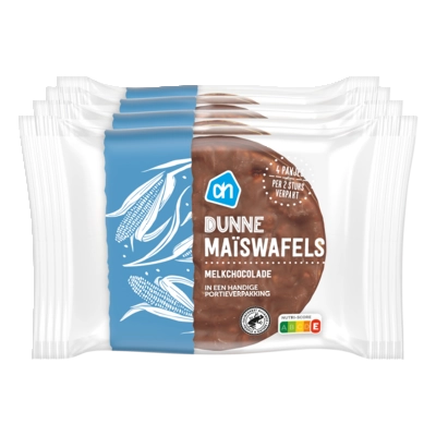 pdp-image-AH Dunne maïswafels melkchocolade 4-pack