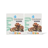 AH Glutenvrij Granolareep pinda en amandel blauwe 2-pk