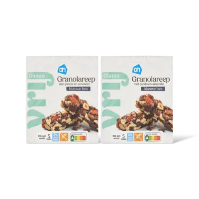 pdp-image-AH Glutenvrij Granolareep pinda en amandel blauwe 2-pk