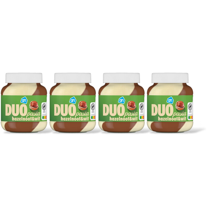 AH Duopasta hazelnoot wit 4-pack