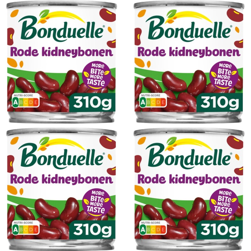 Een afbeelding van Bonduelle Rode kidneybonen 4-pack