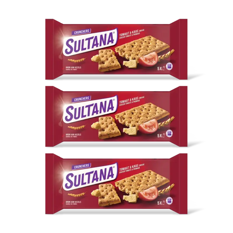 Crunchers tomaat & kaas 3-pack