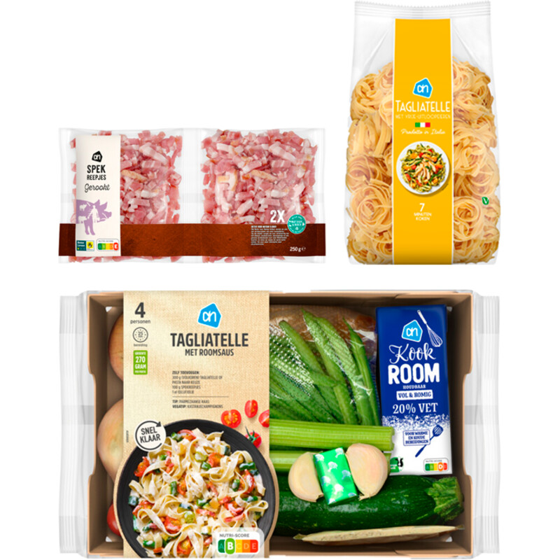 Een afbeelding van AH Tagliatelle met Roomsaus Verspakket
