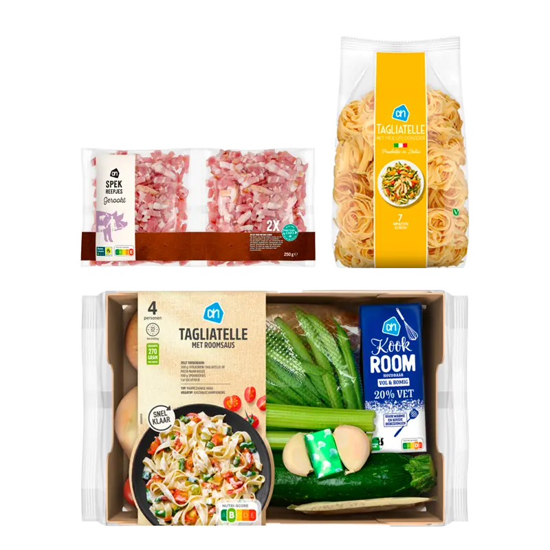 Tagliatelle met Roomsaus Verspakket