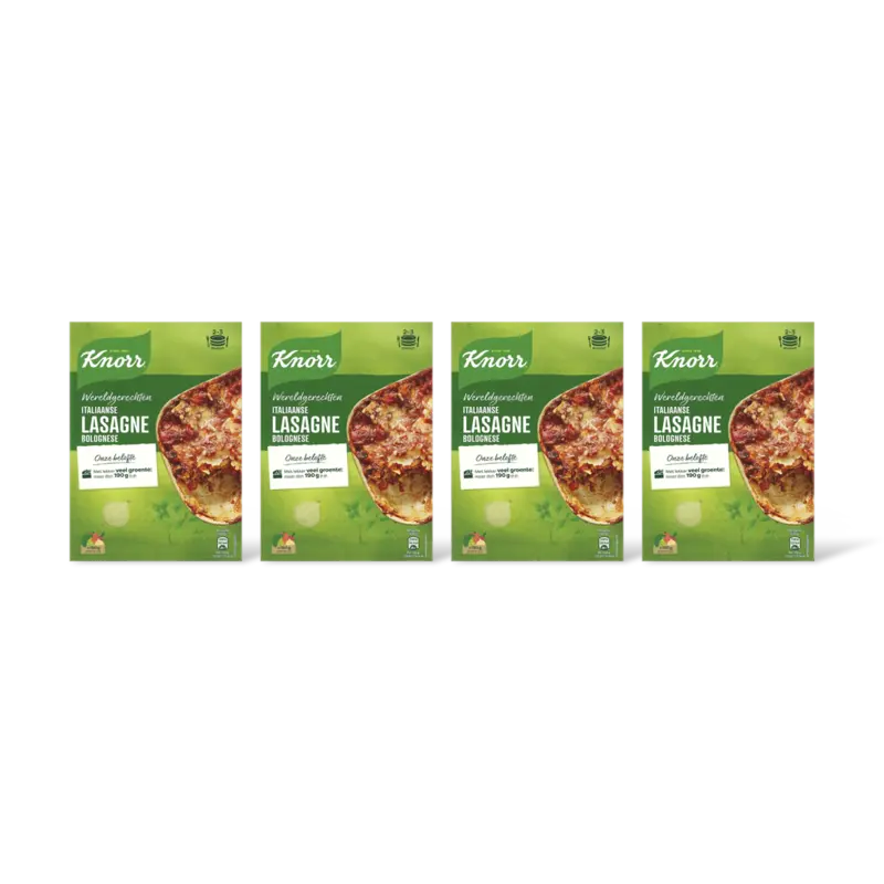 Knorr Wereldgerechten lasagne bolognese 4-pack