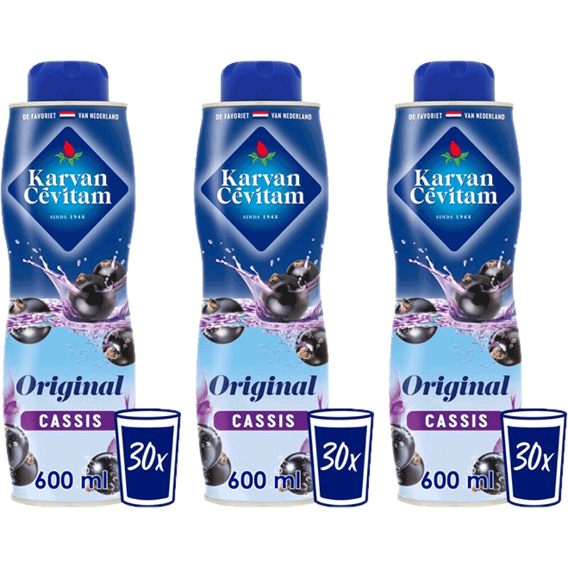 Een afbeelding van Karvan Cévitam Original cassis siroop 3-pack