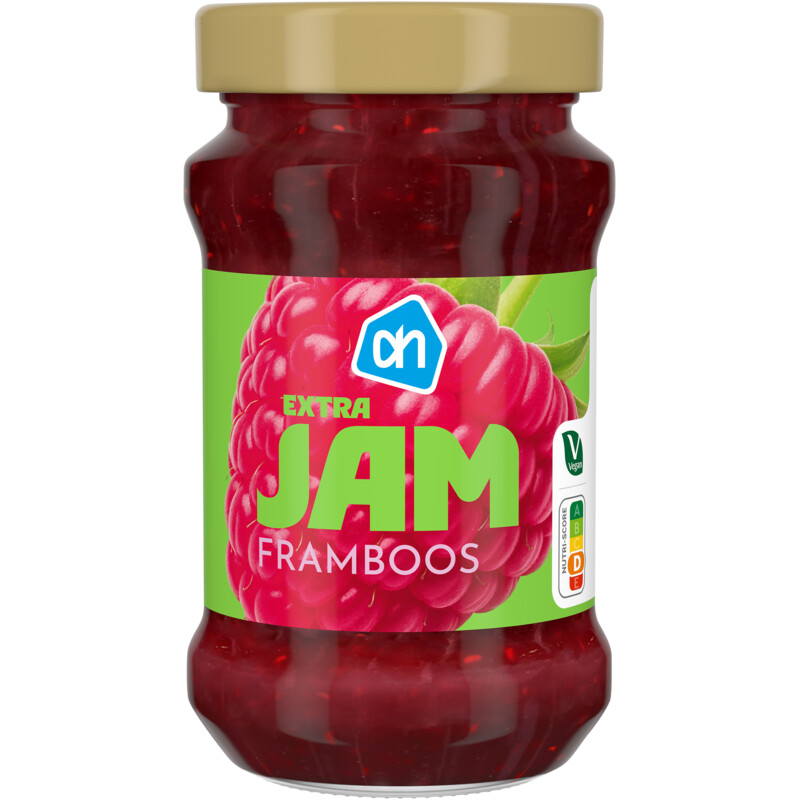 Een afbeelding van AH Extra jam frambozen