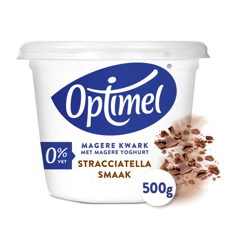 Magere Kwark met Magere Yoghurt Stracciatella Smaak 0% Vet