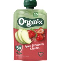 Een afbeelding van Organix Knijpfruit appel aardbei quinoa 12m+