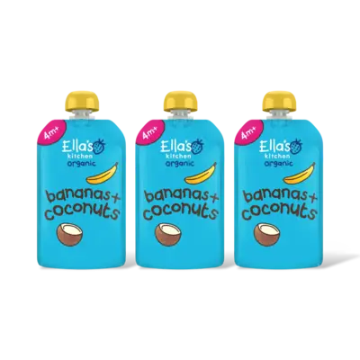 pdp-image-Ella's kitchen Bananen + kokos 4m+ bio 3-pack