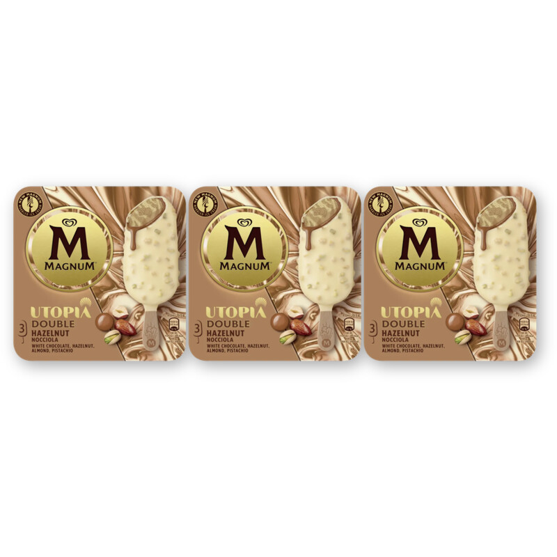 Magnum Utopia double hazelnut 3-pck