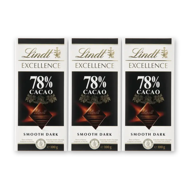 Lindt Excellence 78% pure chocolade 3-pack