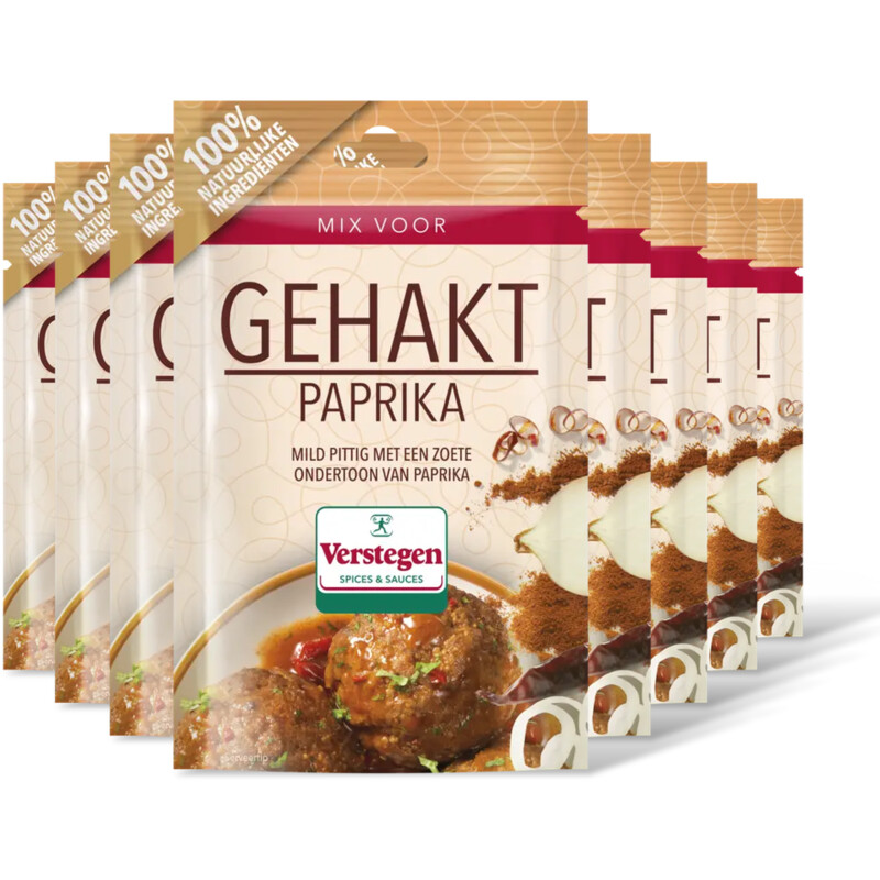 Verstegen Kruidenmix gehakt met paprika 8-pack