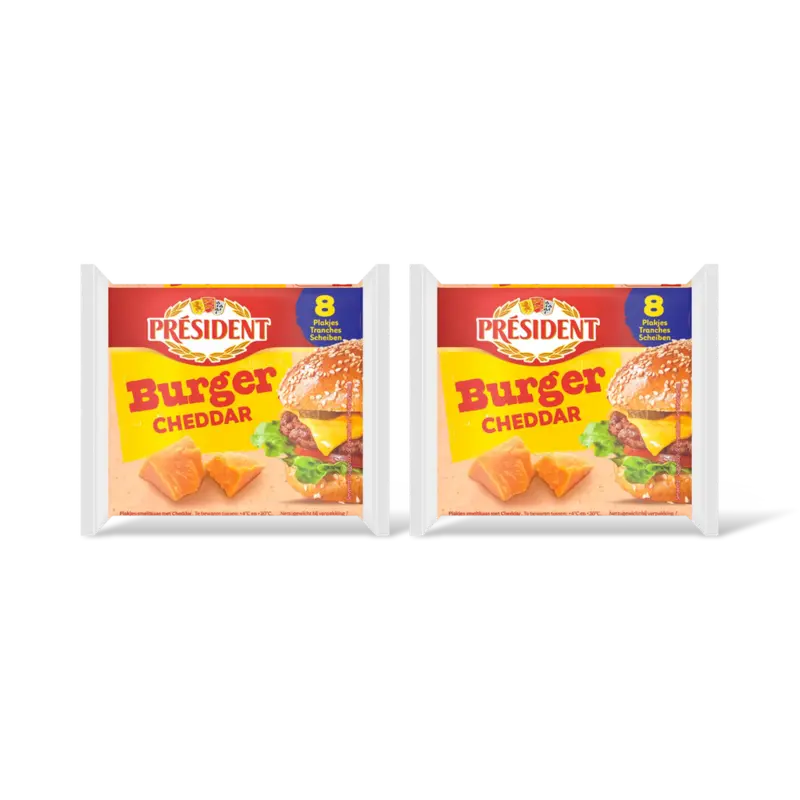 Président Burger gourmand au cheddar 2-pack