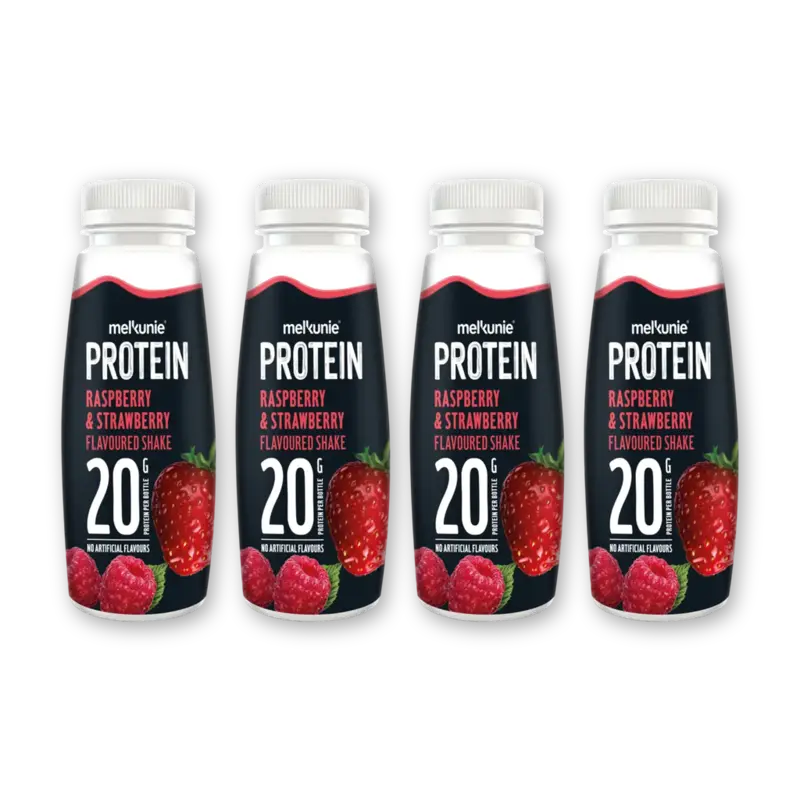 Protein aardbei & framboos shake 4-pack