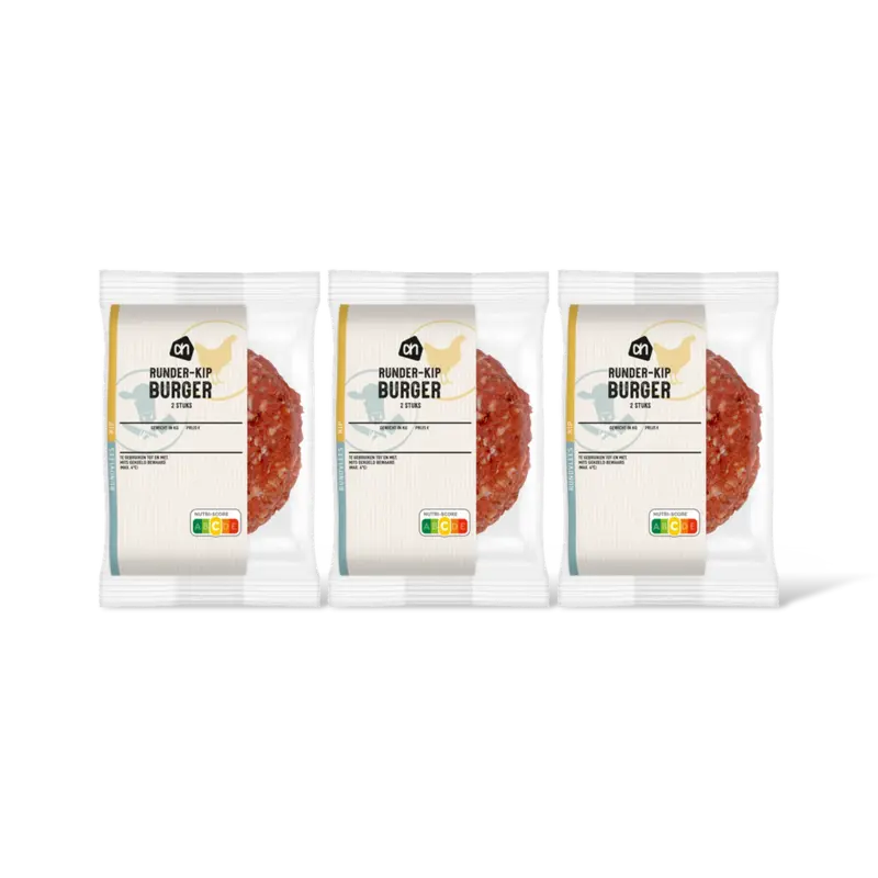 AH Runder-kipburger 3-pack