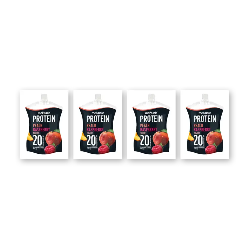 Protein peach raspberry yoghurt 4-pack