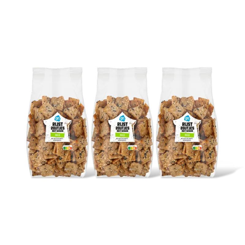 Rijstzoutjes met sesam mild 3-pack