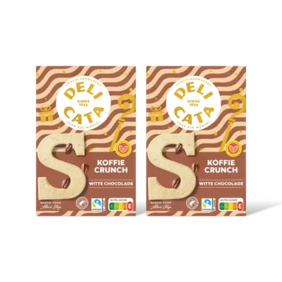 pdp-image-Delicata Chocoladeletter wit koffie crunch 2-pack