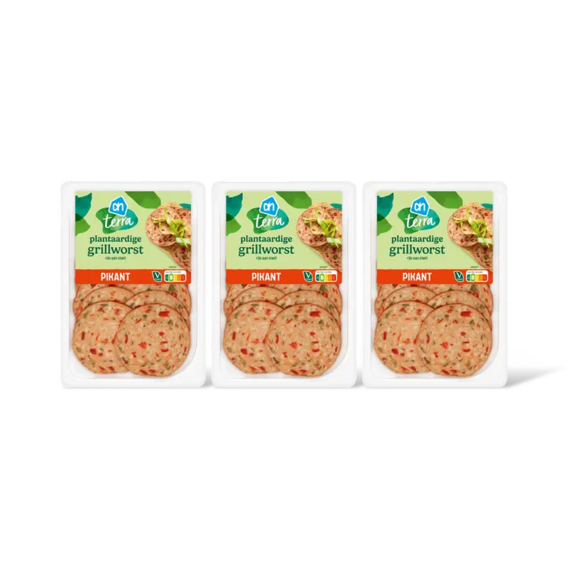 AH Terra Plantaardige grillworst pikant 3-pack