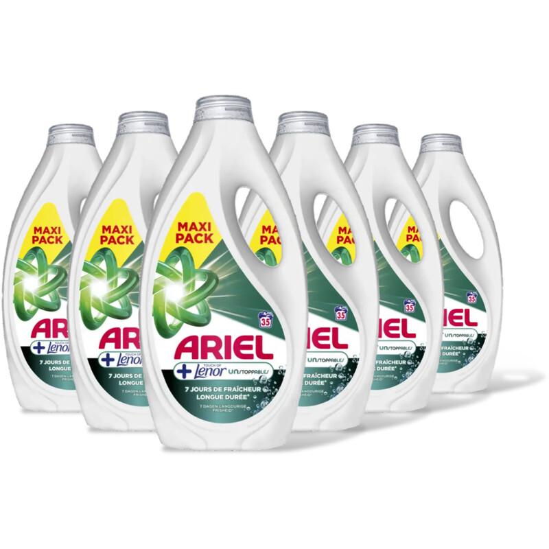 Ariel Vloeibaar+ touch lenor unstop wsmidl 6pk