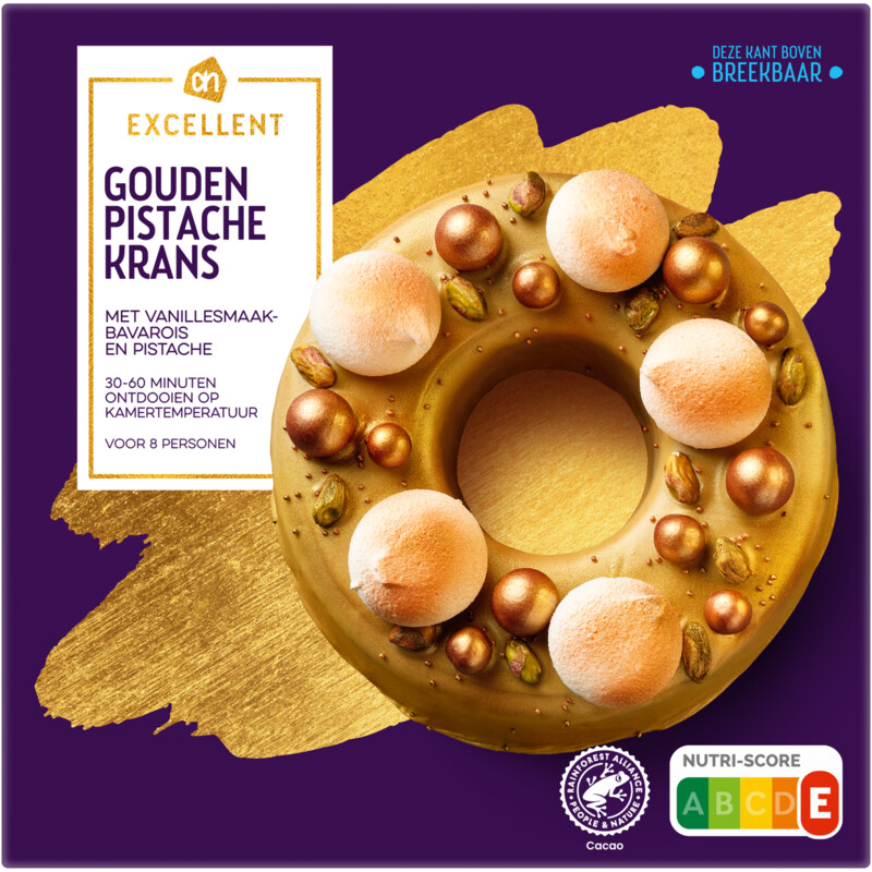 Een afbeelding van AH Excellent Gouden pistache krans