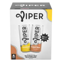 Viper Hard lemonade ginger beer 4-pack