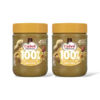 Calvé 100% stukjes pinda pindakaas 2pack