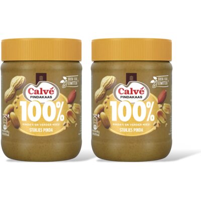pdp-image-Calvé 100% stukjes pinda pindakaas 2pack