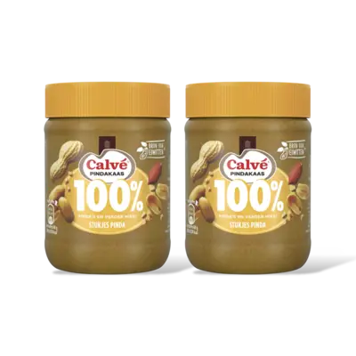 pdp-image-Calvé 100% stukjes pinda pindakaas 2pack