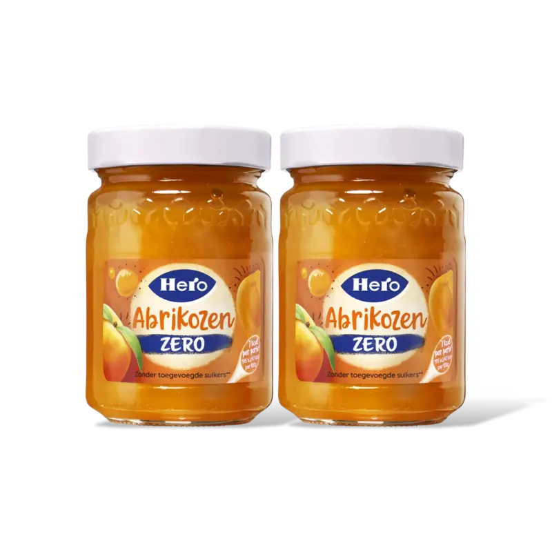 Hero Jam zero abrikozen 2-pack