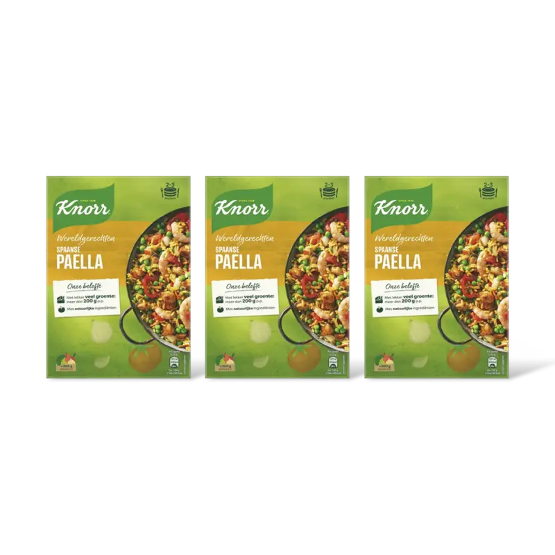 Knorr Wereldgerechten Spaanse paella 3-pack
