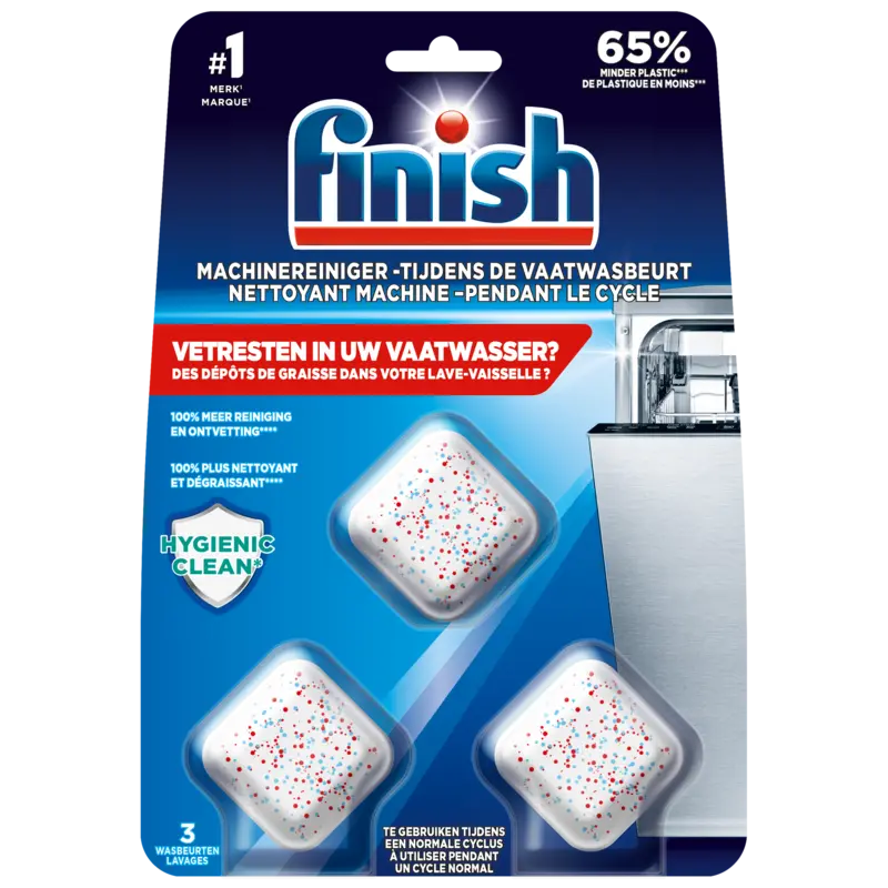 Finish Machinereiniger tijdens de wasbeurt